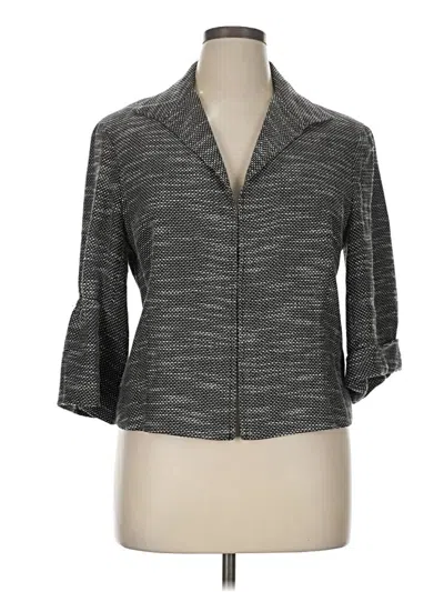 Pre-owned Lafayette 148 Blazer Jacket In Gray
