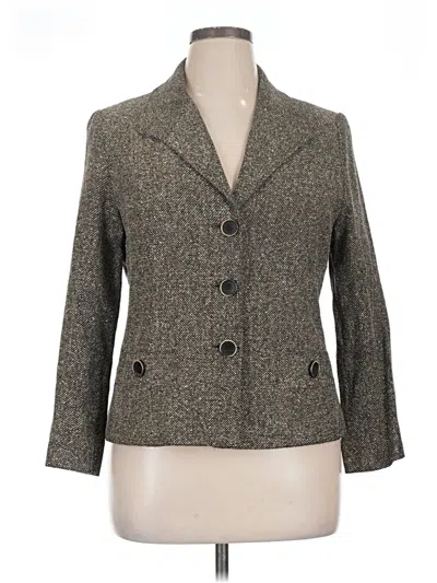 Pre-owned Lafayette 148 Blazer Jacket In Gray