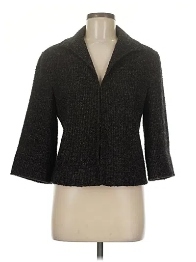 Pre-owned Lafayette 148 Blazer Jacket In Gray