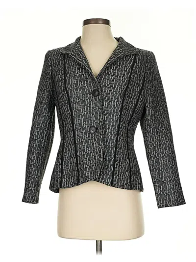 Pre-owned Lafayette 148 Blazer Jacket In Gray