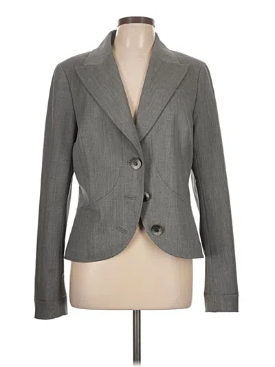 Pre-owned Lafayette 148 Blazer Jacket In Gray