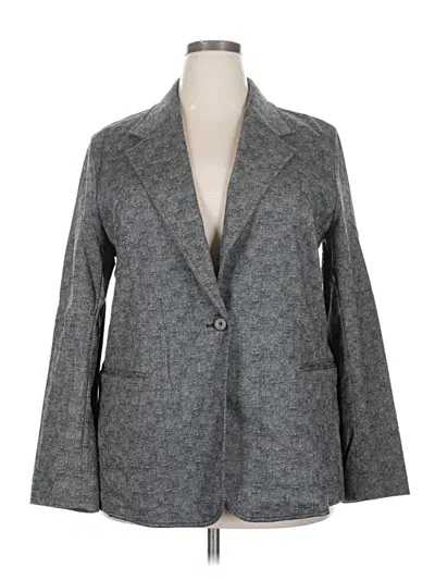 Pre-owned Lafayette 148 Blazer Jacket In Gray