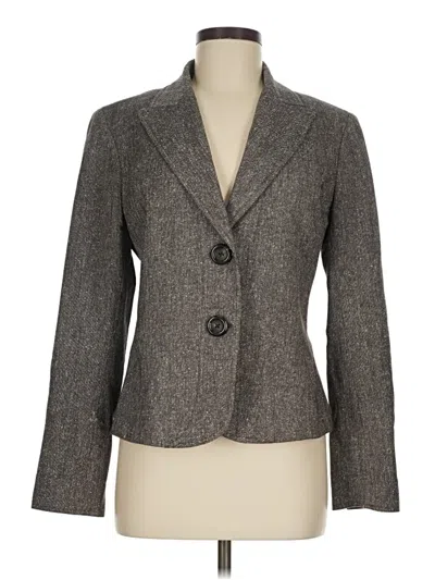 Pre-owned Lafayette 148 Blazer Jacket In Gray