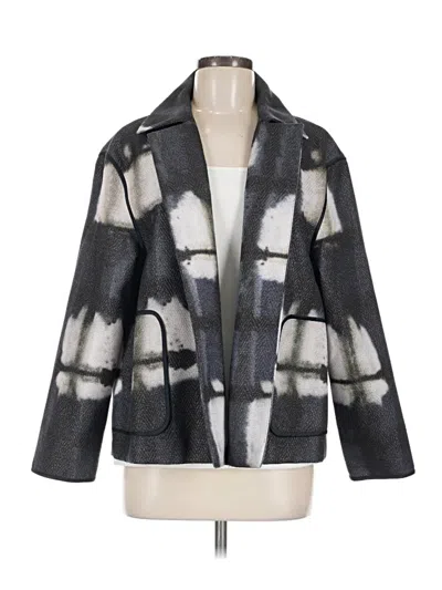 Pre-owned Lafayette 148 Blazer Jacket In Gray