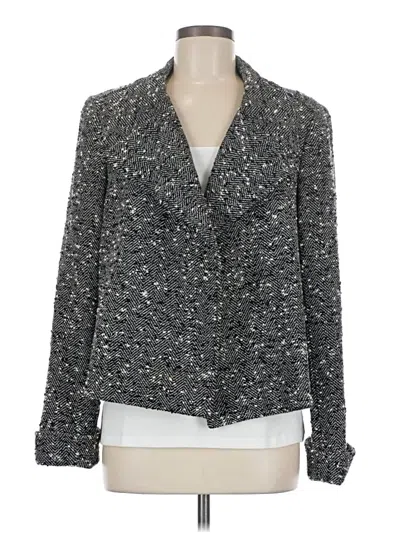 Pre-owned Lafayette 148 Blazer Jacket In Gray