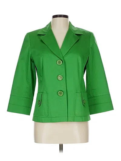Pre-owned Lafayette 148 Blazer Jacket In Green