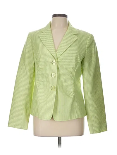 Pre-owned Lafayette 148 Blazer Jacket In Green