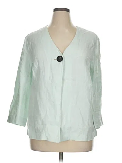 Pre-owned Lafayette 148 Blazer Jacket In Green