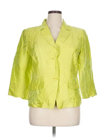 Pre-owned Lafayette 148 Blazer Jacket In Green