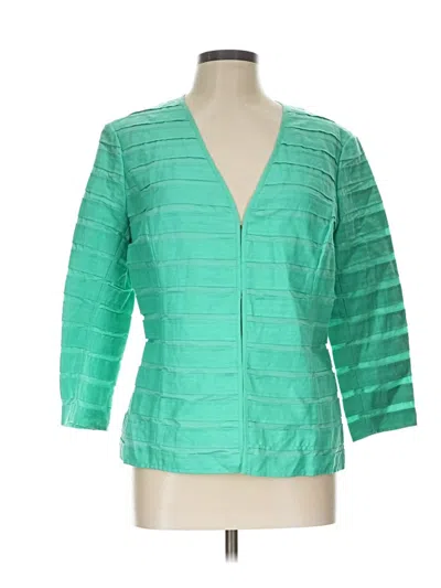 Pre-owned Lafayette 148 Blazer Jacket In Green