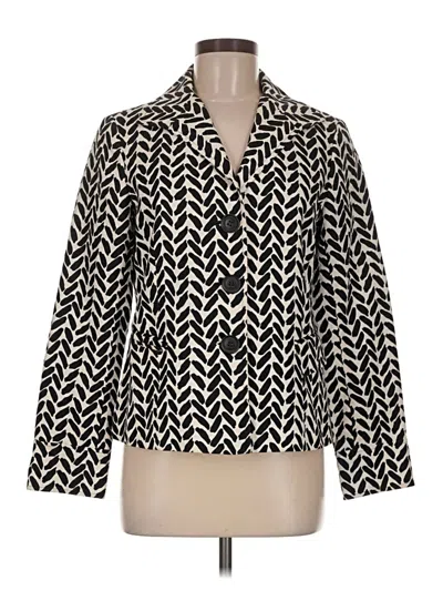 Pre-owned Lafayette 148 Blazer Jacket In Ivory