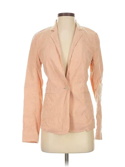 Pre-owned Lafayette 148 Blazer Jacket In Orange