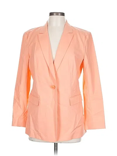 Pre-owned Lafayette 148 Blazer Jacket In Orange