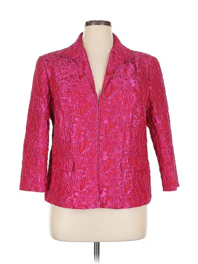 Pre-owned Lafayette 148 Blazer Jacket In Pink