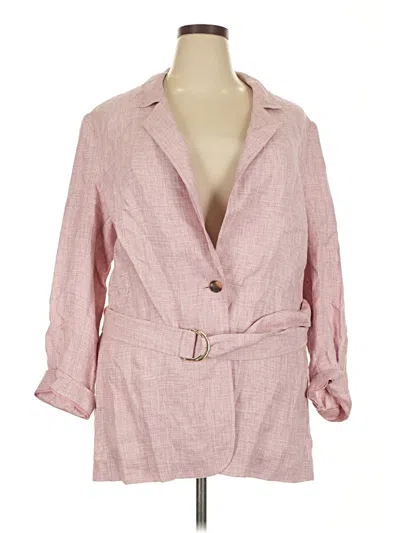 Pre-owned Lafayette 148 Blazer Jacket In Pink