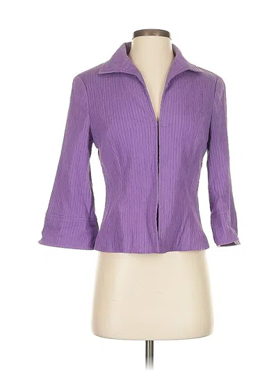 Pre-owned Lafayette 148 Blazer Jacket In Purple