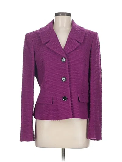 Pre-owned Lafayette 148 Blazer Jacket In Purple