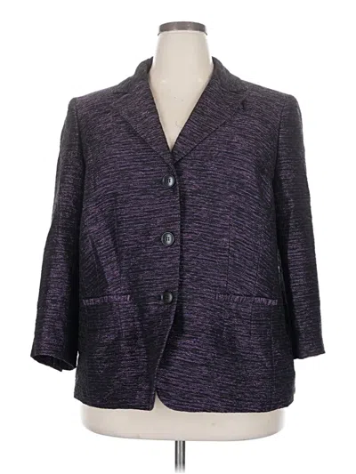 Pre-owned Lafayette 148 Blazer Jacket In Purple
