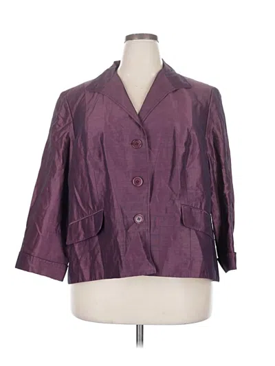 Pre-owned Lafayette 148 Blazer Jacket In Purple