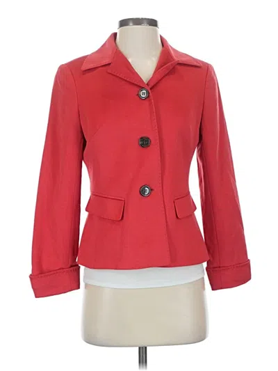 Pre-owned Lafayette 148 Blazer Jacket In Red