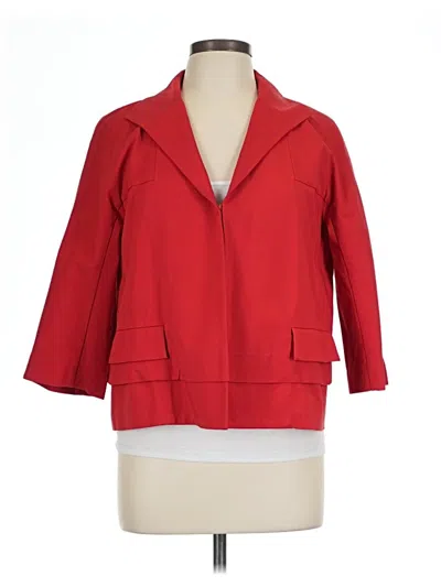Pre-owned Lafayette 148 Blazer Jacket In Red