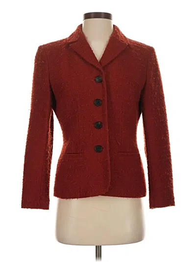 Pre-owned Lafayette 148 Blazer Jacket In Red