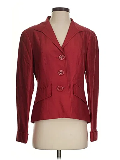 Pre-owned Lafayette 148 Blazer Jacket In Red