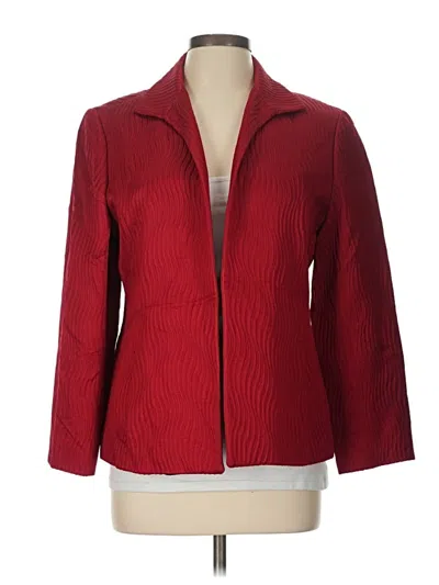Pre-owned Lafayette 148 Blazer Jacket In Red
