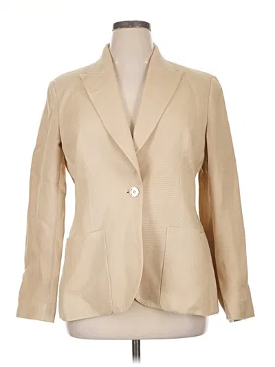 Pre-owned Lafayette 148 Blazer Jacket In Tan