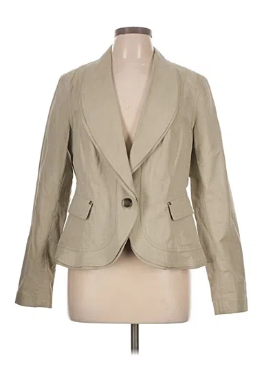 Pre-owned Lafayette 148 Blazer Jacket In Tan