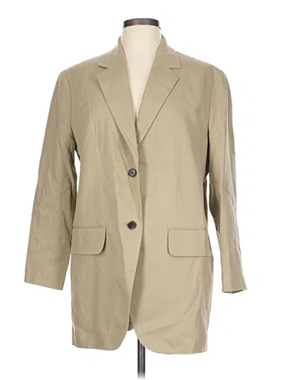 Pre-owned Lafayette 148 Blazer Jacket In Tan