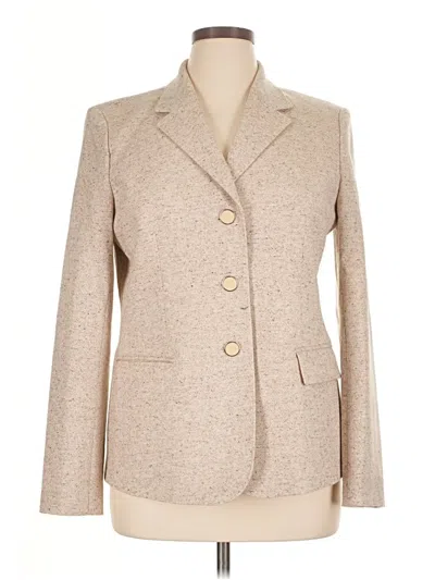 Pre-owned Lafayette 148 Blazer Jacket In Tan