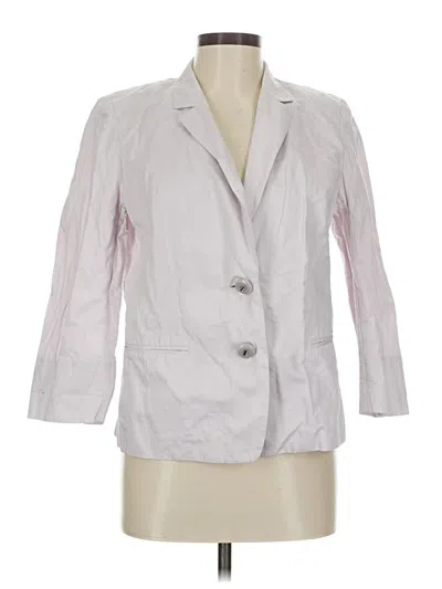 Pre-owned Lafayette 148 Blazer Jacket In White