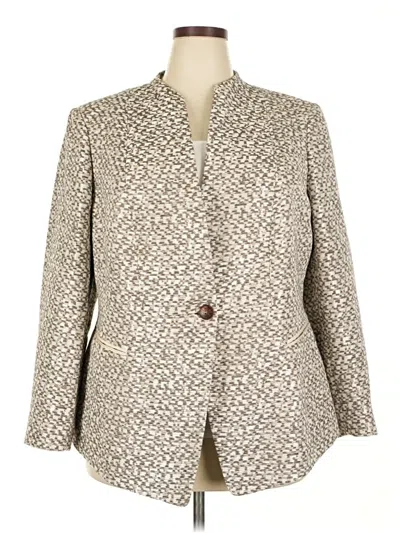 Pre-owned Lafayette 148 Blazer Jacket In White