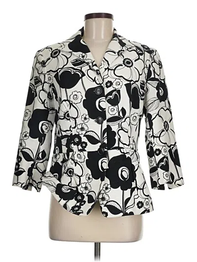 Pre-owned Lafayette 148 Blazer Jacket In White