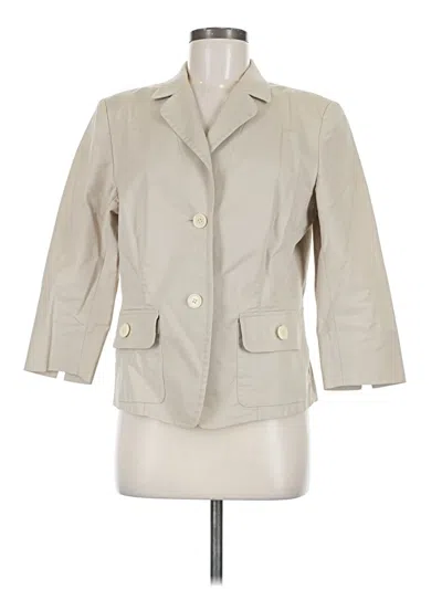 Pre-owned Lafayette 148 Blazer Jacket In White