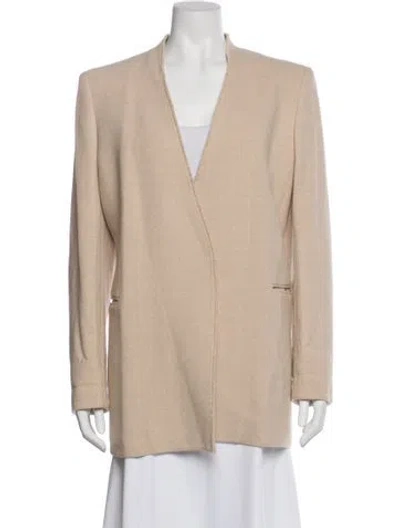 Pre-owned Lafayette 148 Blazer In Neutral