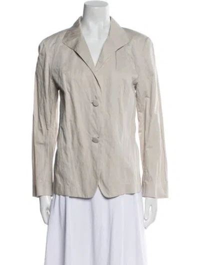 Pre-owned Lafayette 148 Blazer In Neutral