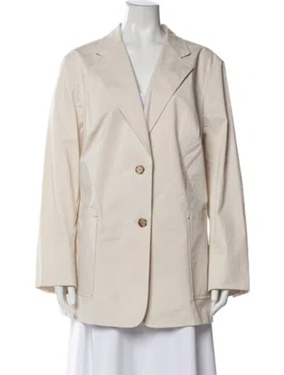 Pre-owned Lafayette 148 Blazer In Neutral