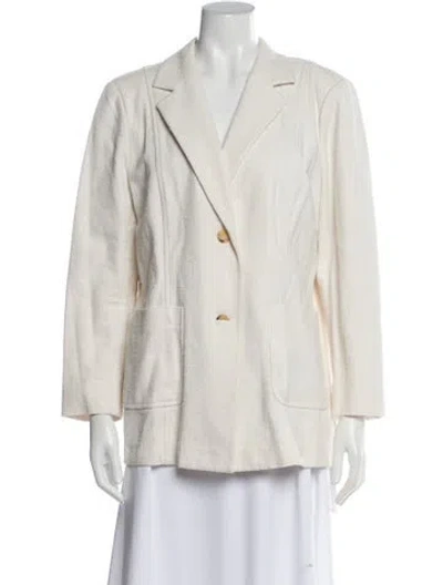 Pre-owned Lafayette 148 Blazer In Neutral