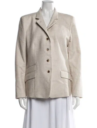 Pre-owned Lafayette 148 Blazer In Neutral