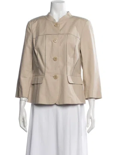 Pre-owned Lafayette 148 Blazer In Neutral