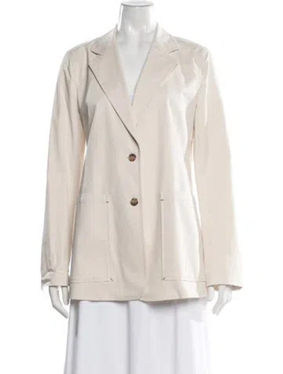 Pre-owned Lafayette 148 Blazer In Neutral
