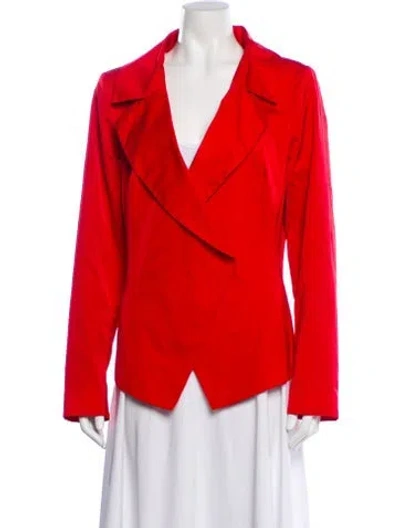 Pre-owned Lafayette 148 Blazer In Orange