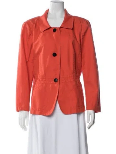 Pre-owned Lafayette 148 Blazer In Orange