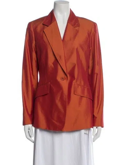 Pre-owned Lafayette 148 Blazer In Orange