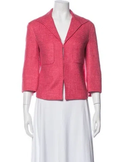 Pre-owned Lafayette 148 Blazer In Pink
