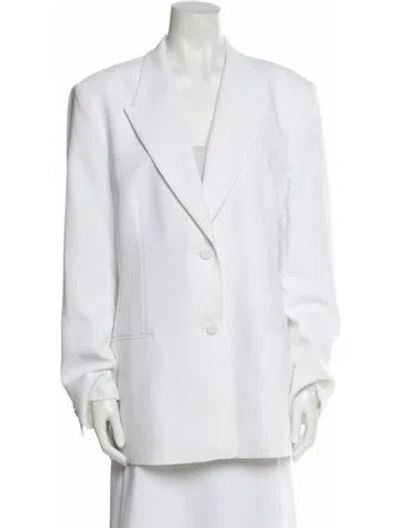 Pre-owned Lafayette 148 Blazer In White