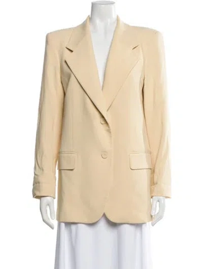 Pre-owned Lafayette 148 Blazer In Yellow