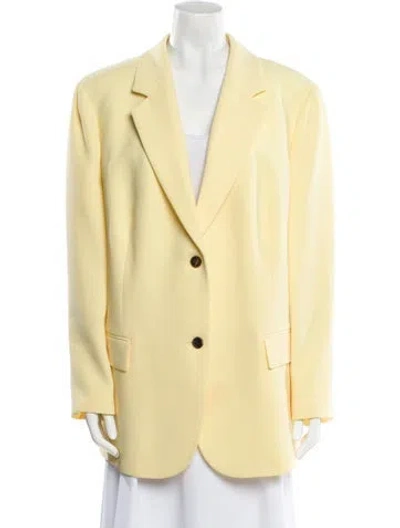 Pre-owned Lafayette 148 Blazer In Yellow